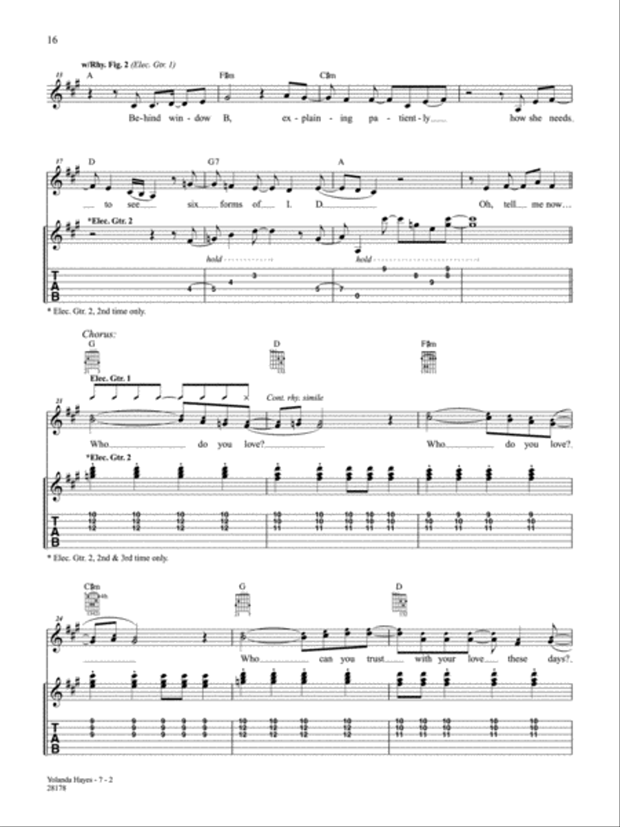Yolanda Hayes Guitar Tablature scores gallery preview page 2