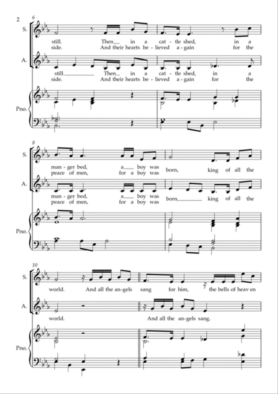 (It Was On) A Starry Night 2-Part scores gallery preview page 2