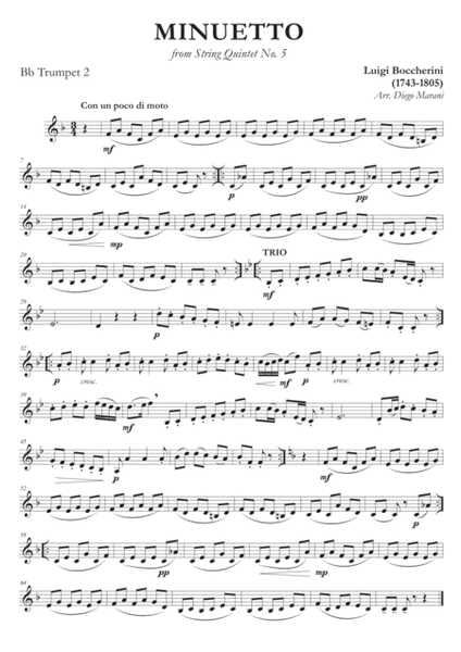 Boccherini's Minuet for Brass Quartet image number null