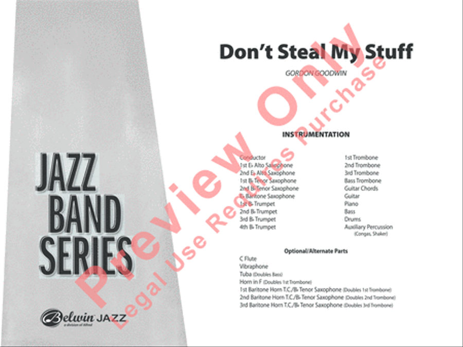 Don't Steal My Stuff Don't Steal My Stuff Jazz Ensemble scores gallery preview page 2