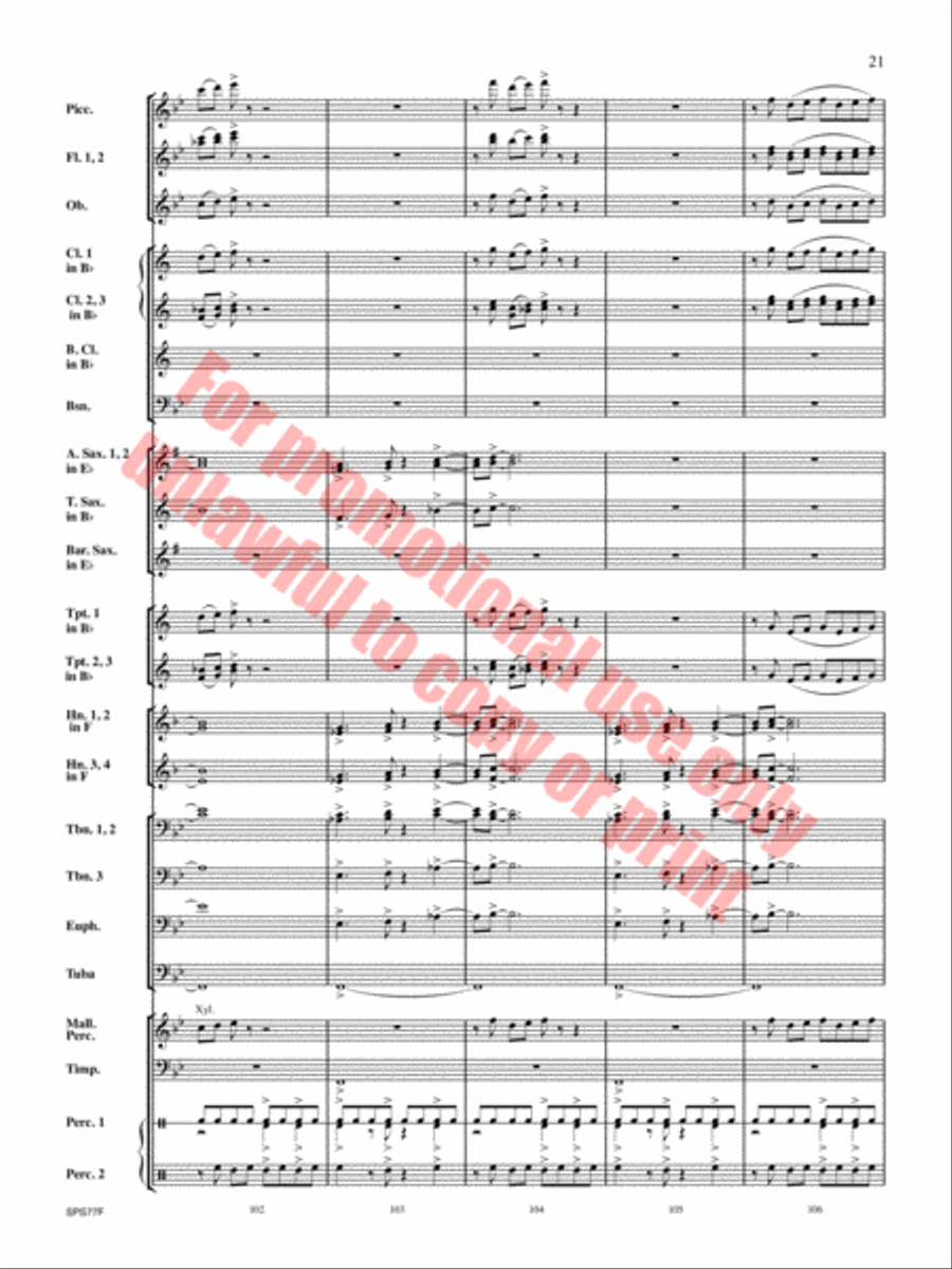Atlas Rising Concert Band scores gallery preview page 22