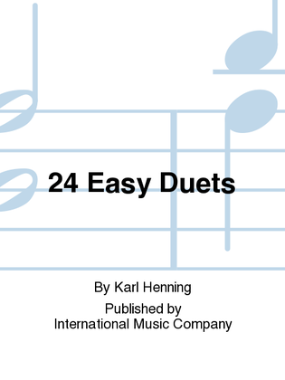 Book cover for 24 Easy Duets