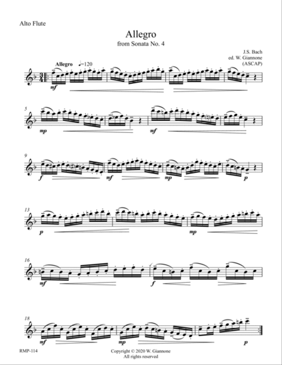 12 Great Flute Encores-alto flute part Flute Solo scores gallery preview page 5