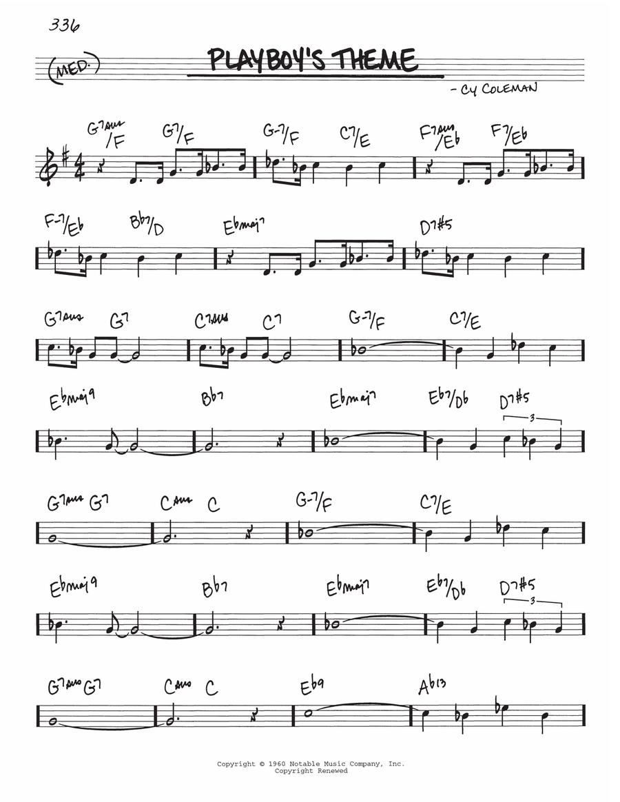 Playboy's Theme Playboy's Theme Piano scores gallery preview page 1