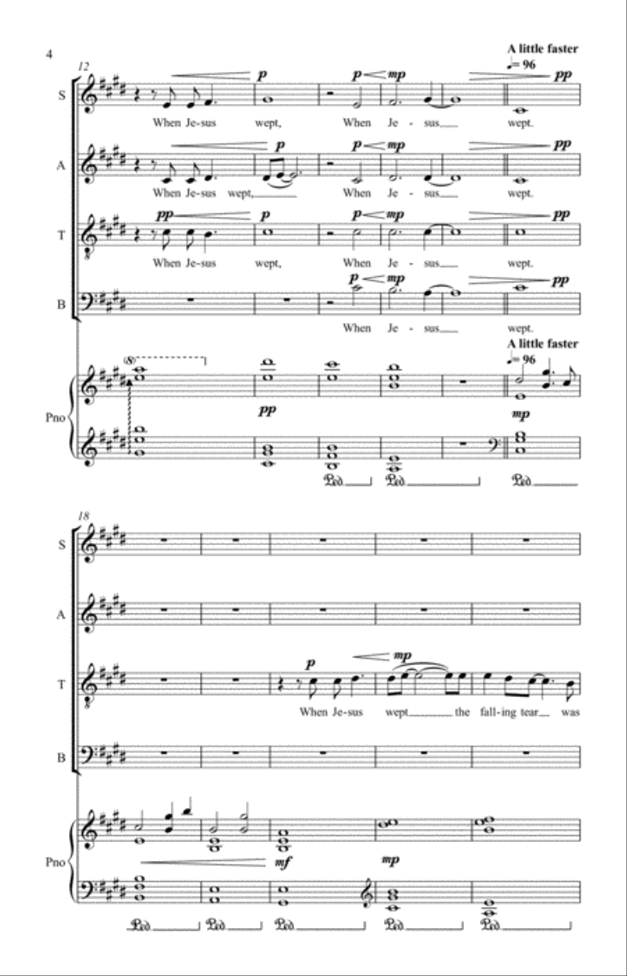 When Jesus Wept 4-Part scores gallery preview page 3