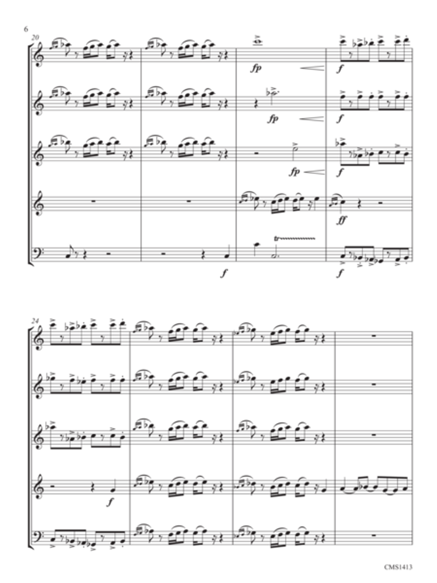 The Violent Rain's Mambo The Violent Rain's Mambo Woodwind Quintet scores gallery preview page 5