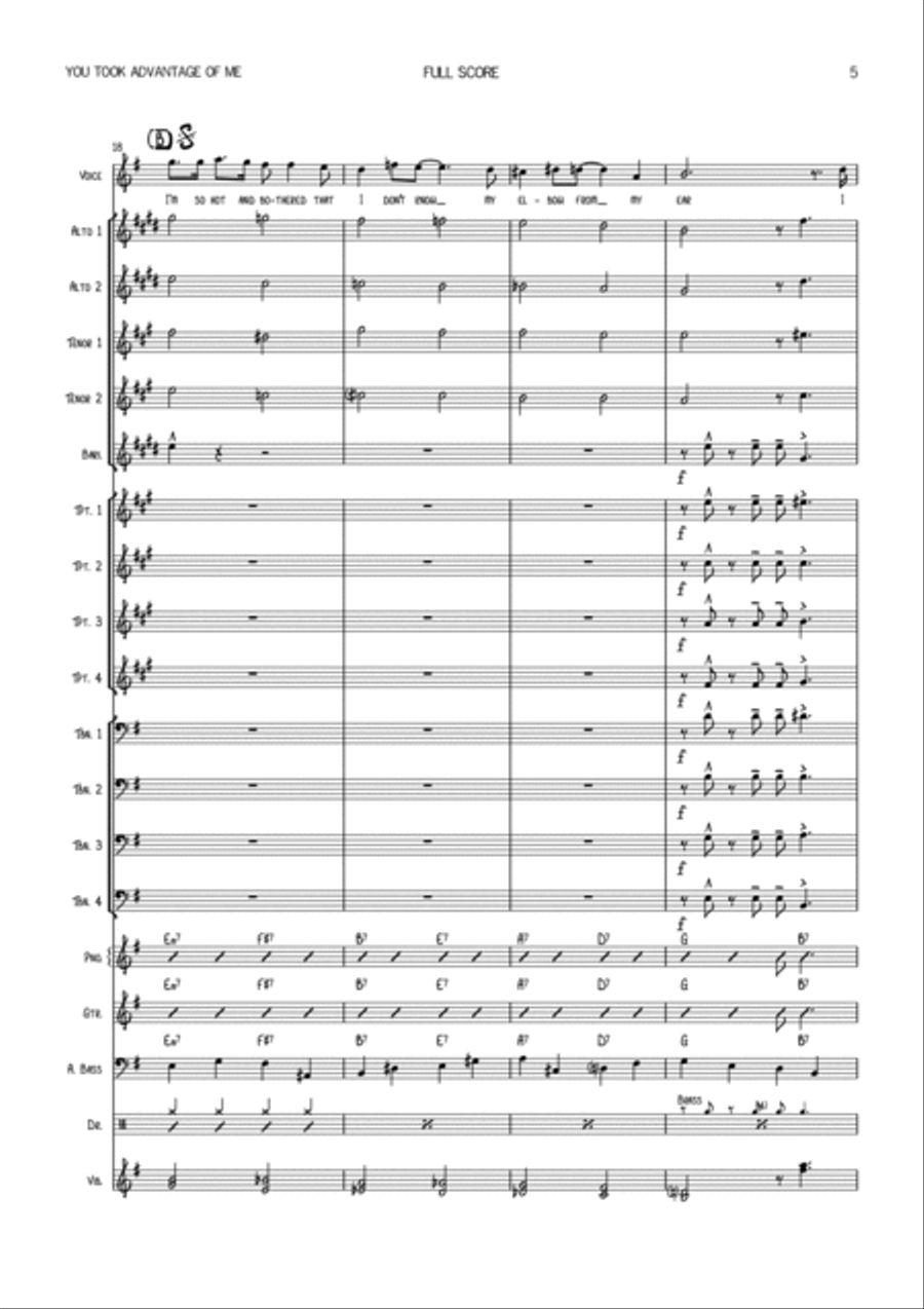 You Took Advantage Of Me Jazz Ensemble scores gallery preview page 5