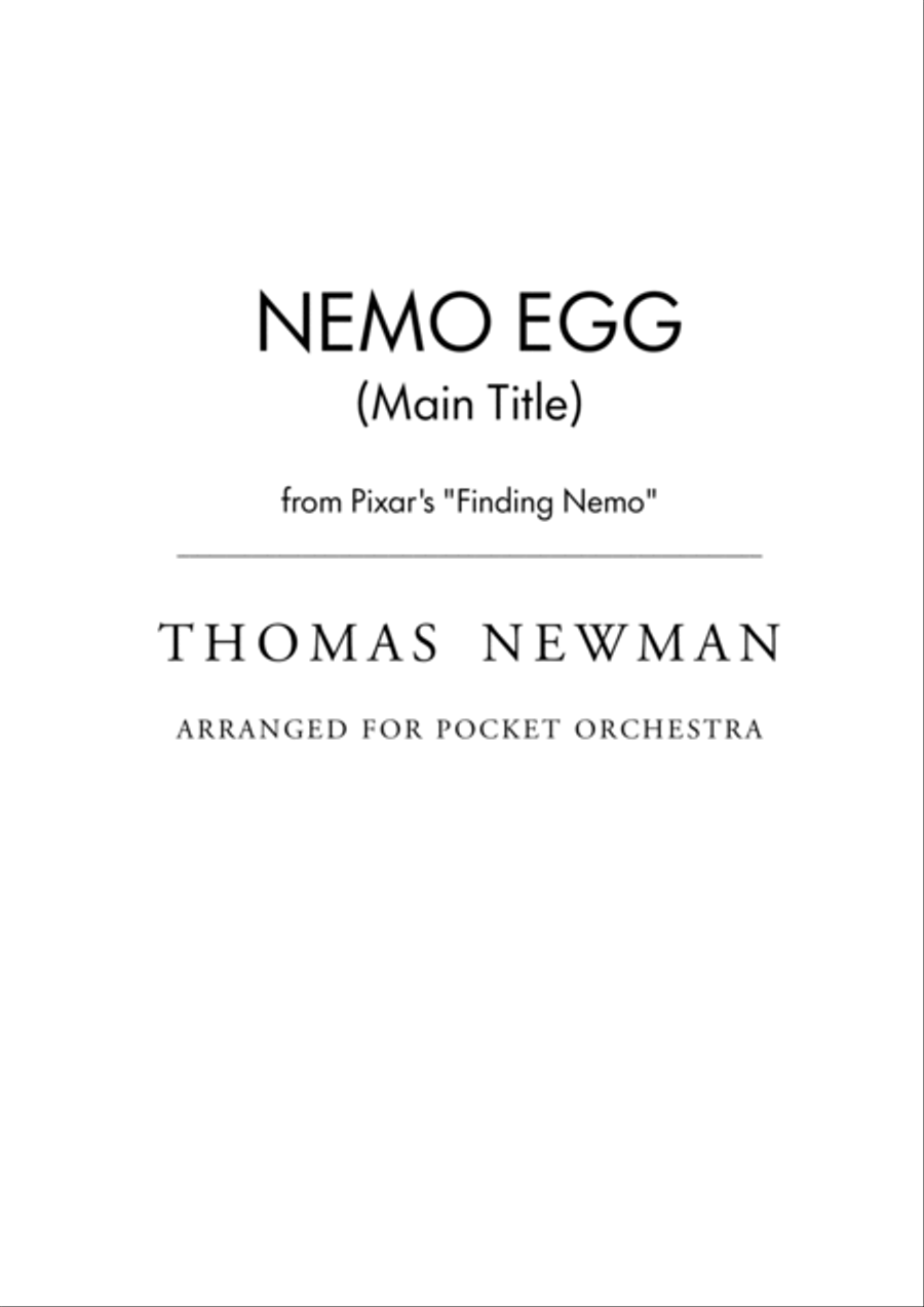 Nemo Egg (Main Title) - Score Only Chamber Orchestra scores gallery preview page 2