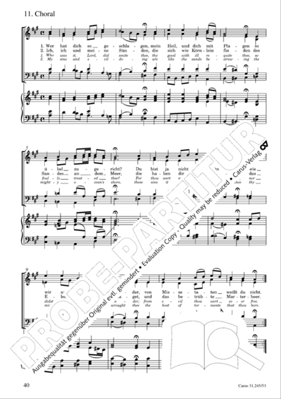 St. John Passion (Johannes-Passion) 4-Part scores gallery preview page 41