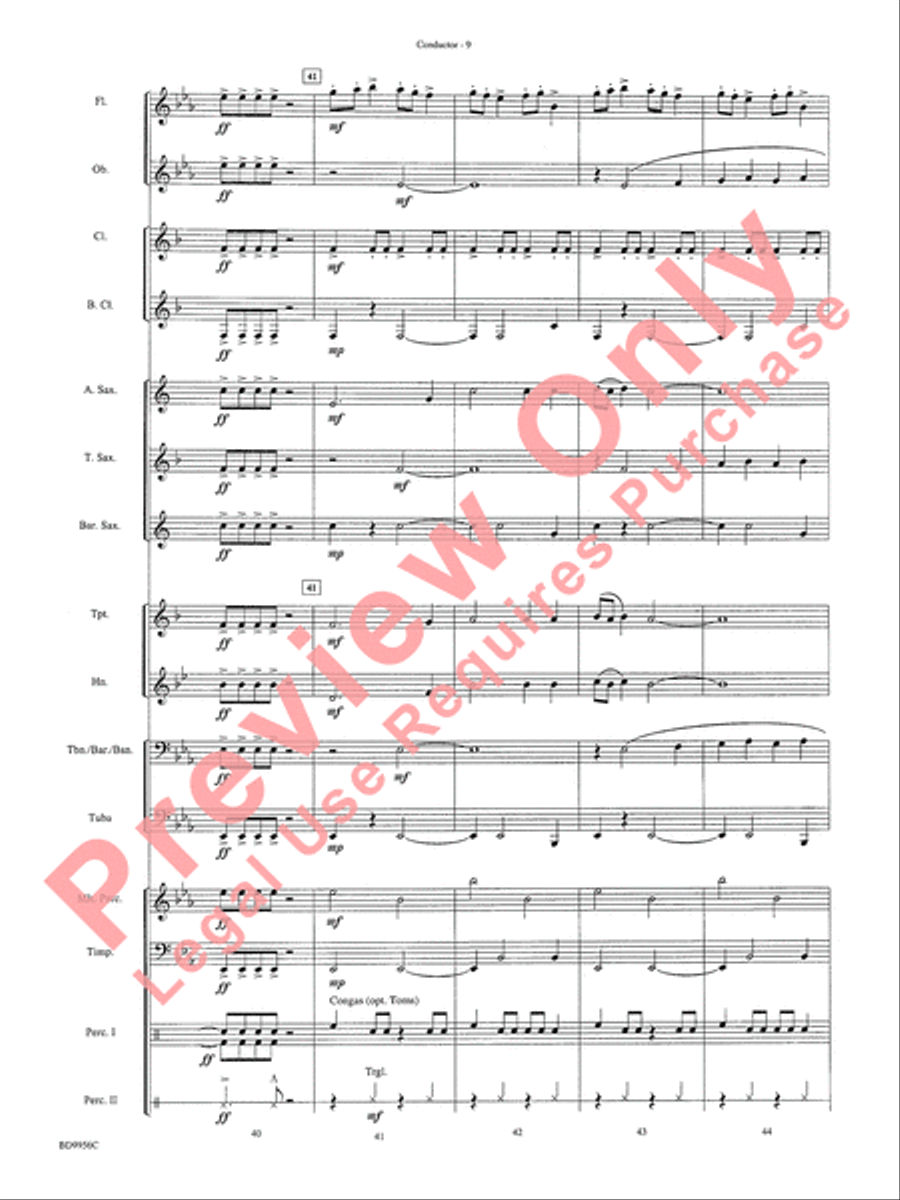 Drummer's Christmas Carol Concert Band scores gallery preview page 11