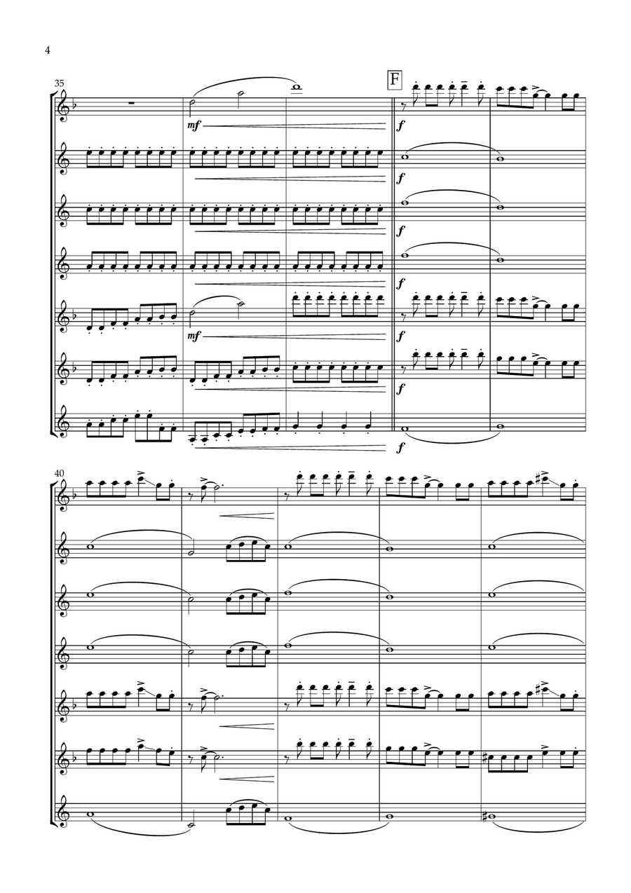Bad Romance Woodwind Ensemble scores gallery preview page 4