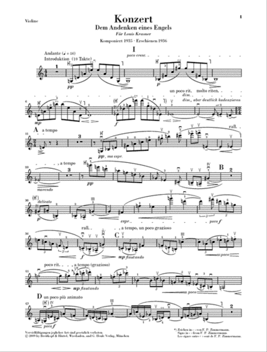 Concerto for Violin and Orchestra Violin Solo scores gallery preview page 3