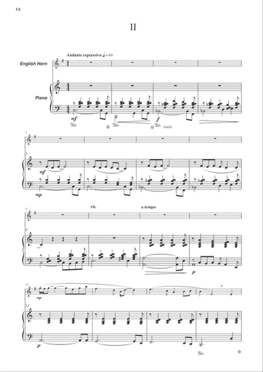 Concertijo for English Horn and Piano English Horn scores gallery preview page 3