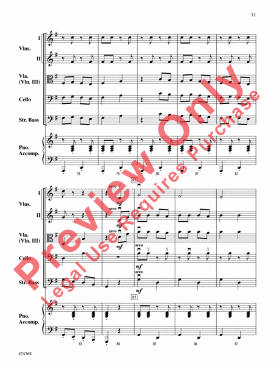 La Fiesta de Cuerdas String Orchestra scores gallery preview page 12