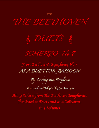 Book cover for The Beethoven Duets For Bassoon Scherzo No. 7