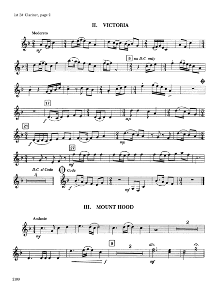 Northwest Suite: 1st B-flat Clarinet
