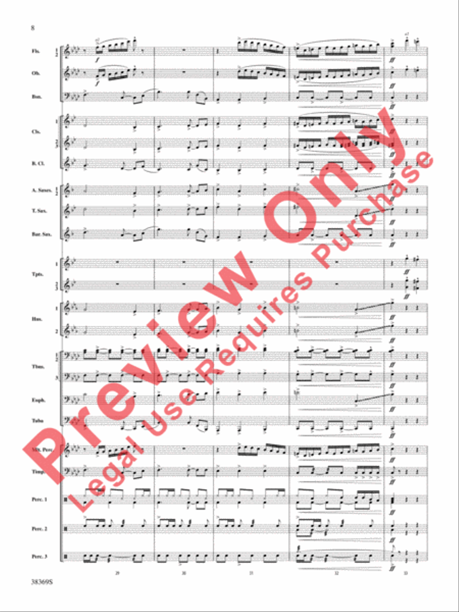 Man of La Mancha Concert Band scores gallery preview page 9