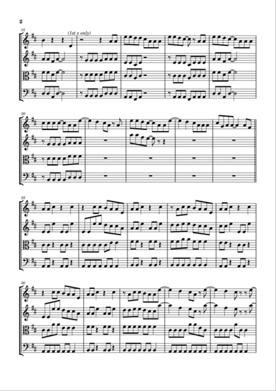 Kick Kick String Quartet scores gallery preview page 3