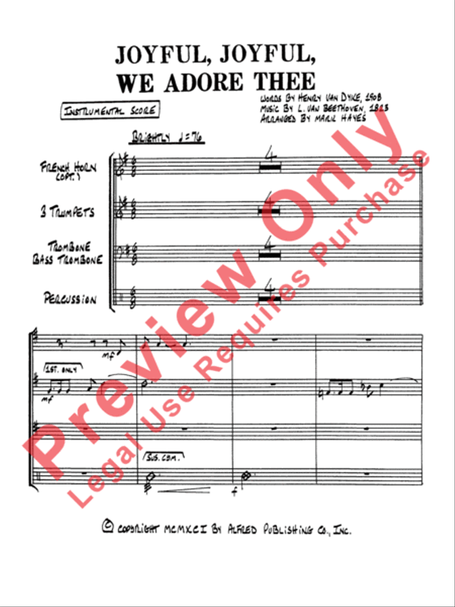 Joyful, Joyful, We Adore Thee Choir scores gallery preview page 2