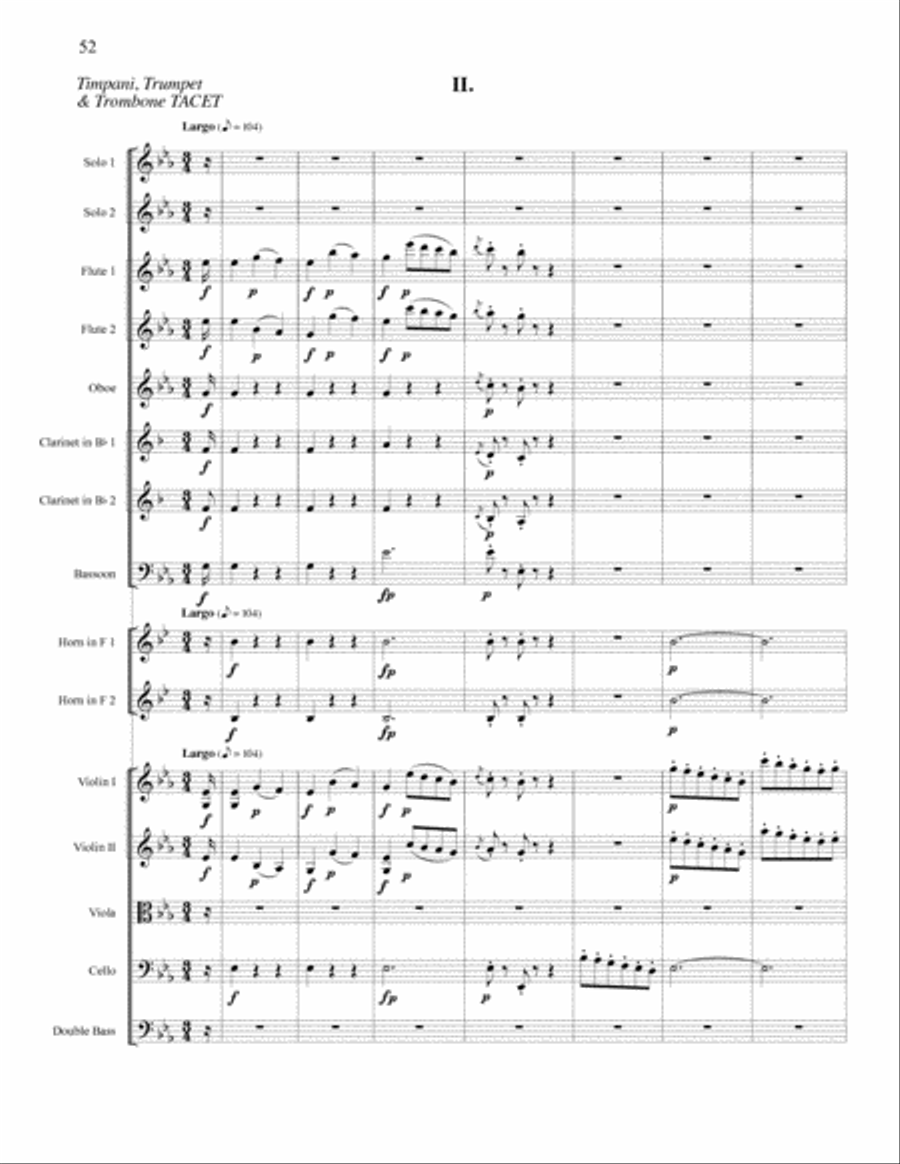Concerto in G Major for Two Flutes and Orchestra Flute Duet scores gallery preview page 5
