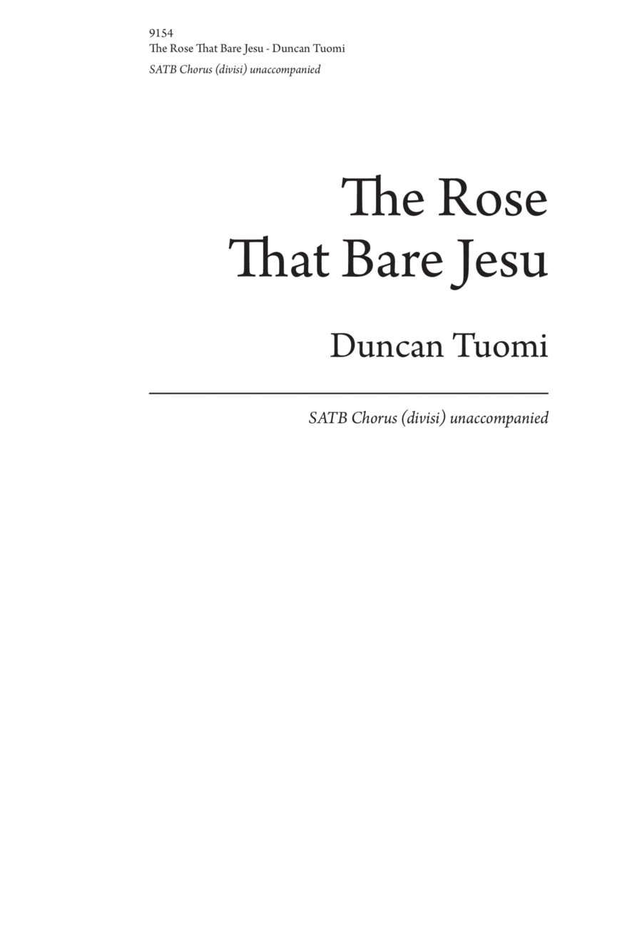 The Rose That Bare Jesu Divisi scores gallery preview page 1