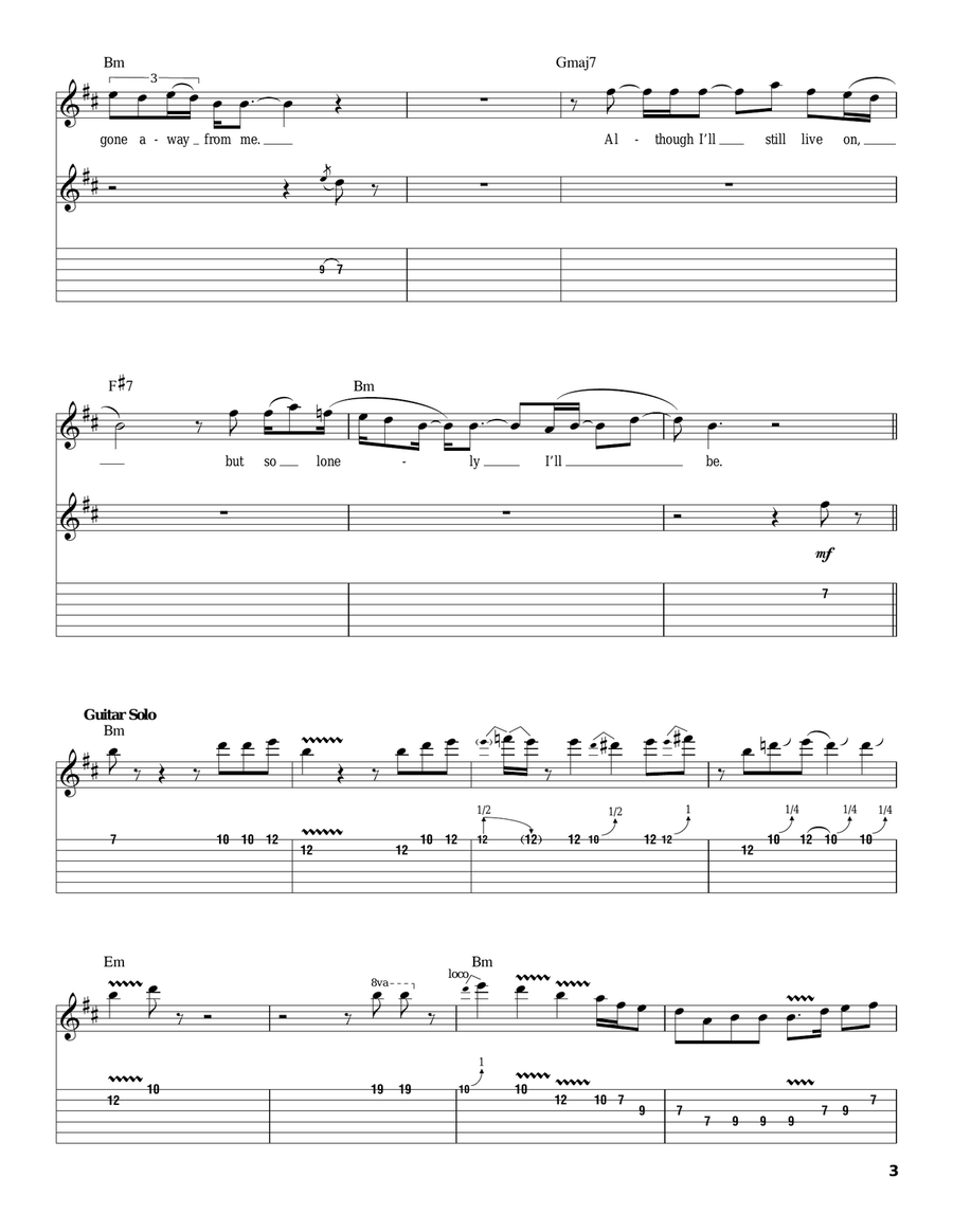 The Thrill Is Gone The Thrill Is Gone Electric Guitar scores gallery preview page 3