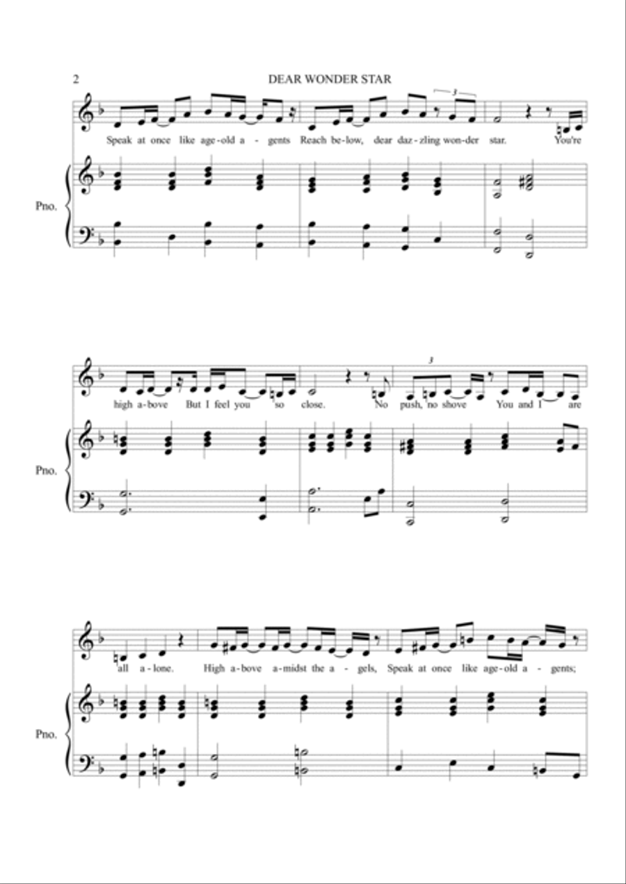 Dear Wonder Star Dear Wonder Star Voice scores gallery preview page 2