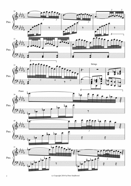 Grieg Piano Concerto - Second Movement - Piano Solo
