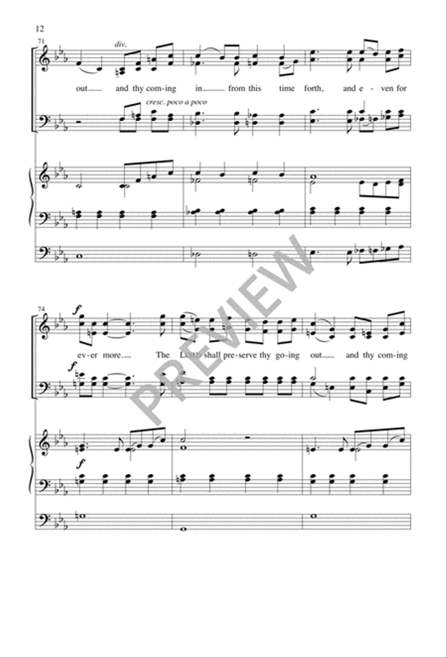 My Help Cometh from the Lord 4-Part scores gallery preview page 13