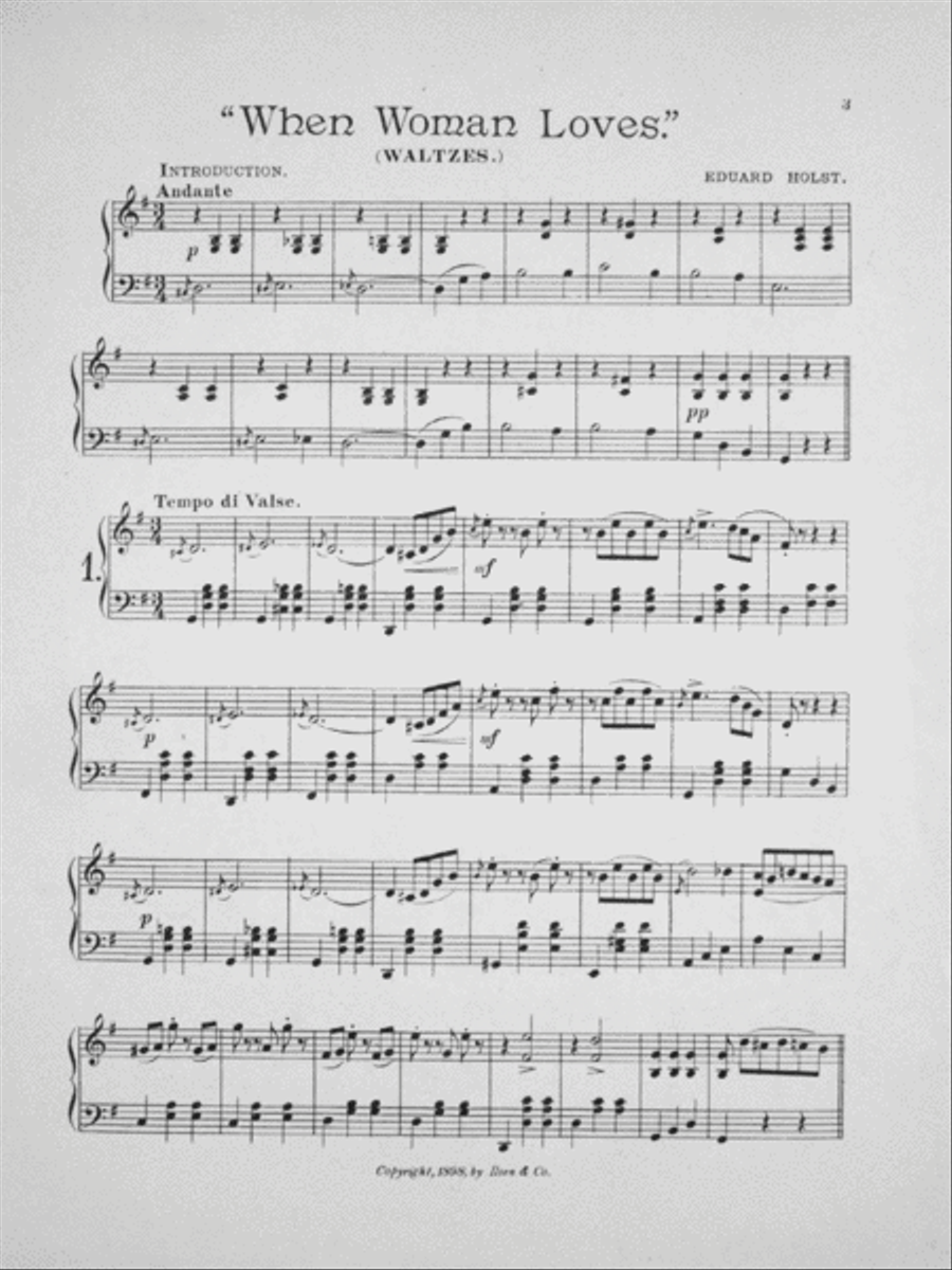 When Woman Loves. Waltzes Piano Solo scores gallery preview page 2