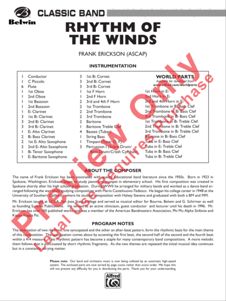 Rhythm of the Winds Concert Band scores gallery preview page 2
