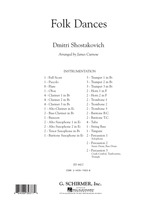 Book cover for Folk Dances (arr. James Curnow) - Full Score