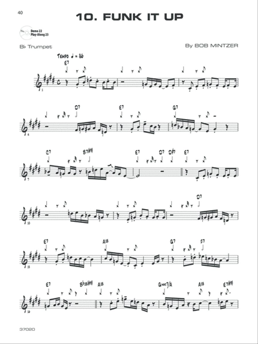 12 Medium-Easy Jazz, Blues & Funk Etudes Clarinet scores gallery preview page 4
