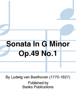 Book cover for Sonata In G Minor Op.49 No.1