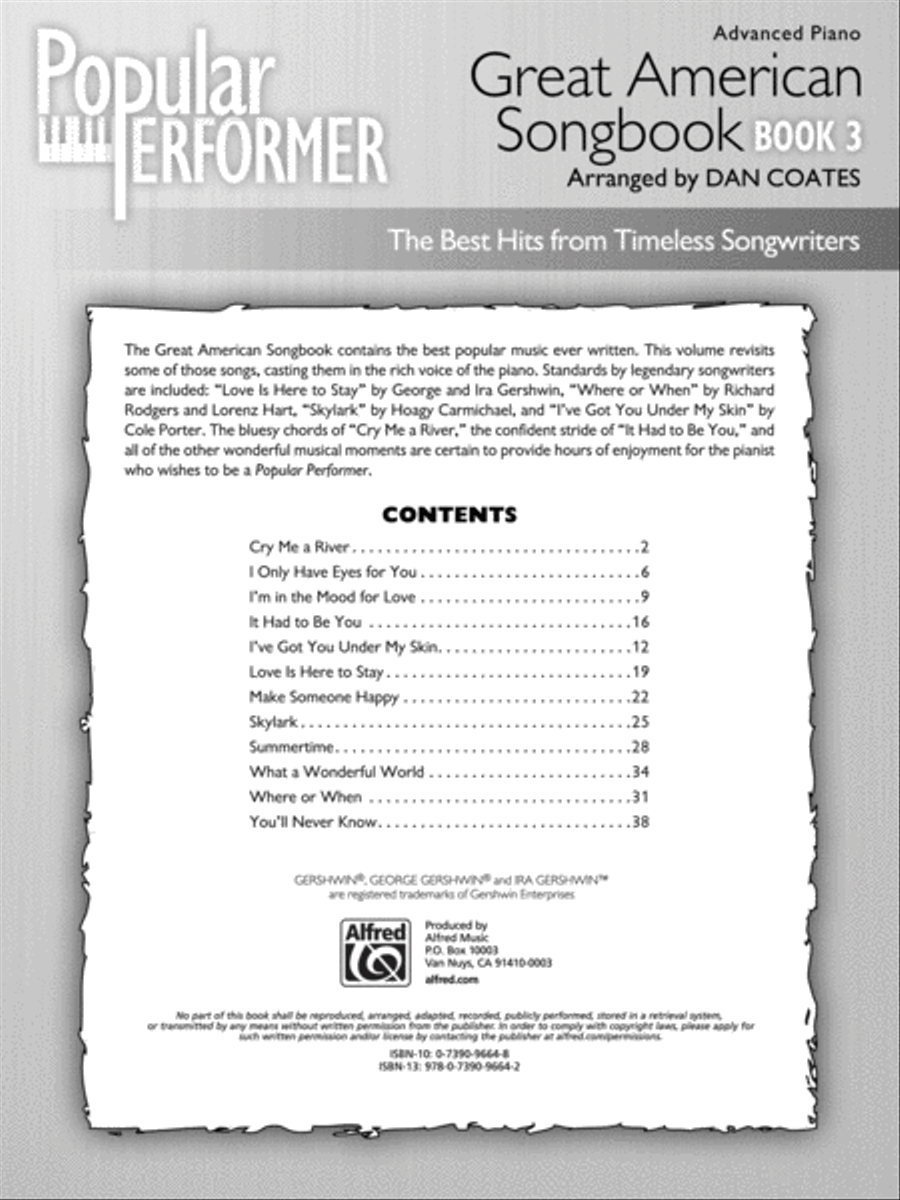 Popular Performer -- Great American Songbook, Book 3 Piano Solo scores gallery preview page 2