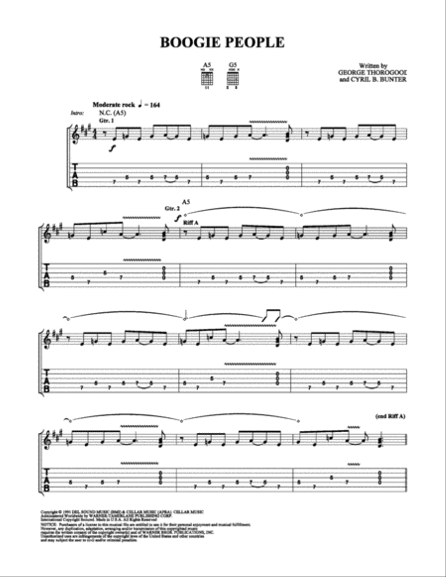 Boogie People Electric Guitar scores gallery preview page 1