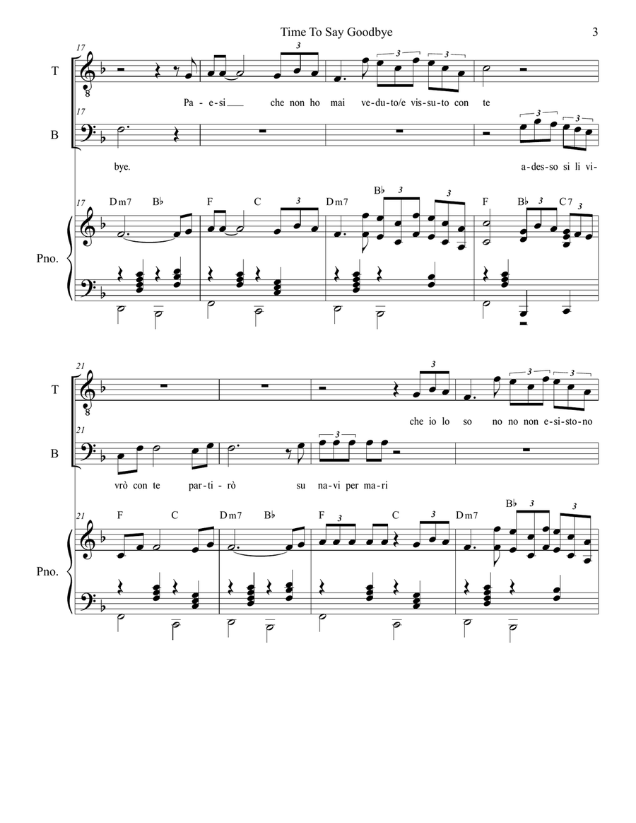 Time To Say Goodbye Vocal Duet scores gallery preview page 3