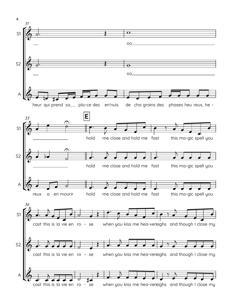 La Vie En Rose SSA scores gallery preview page 4