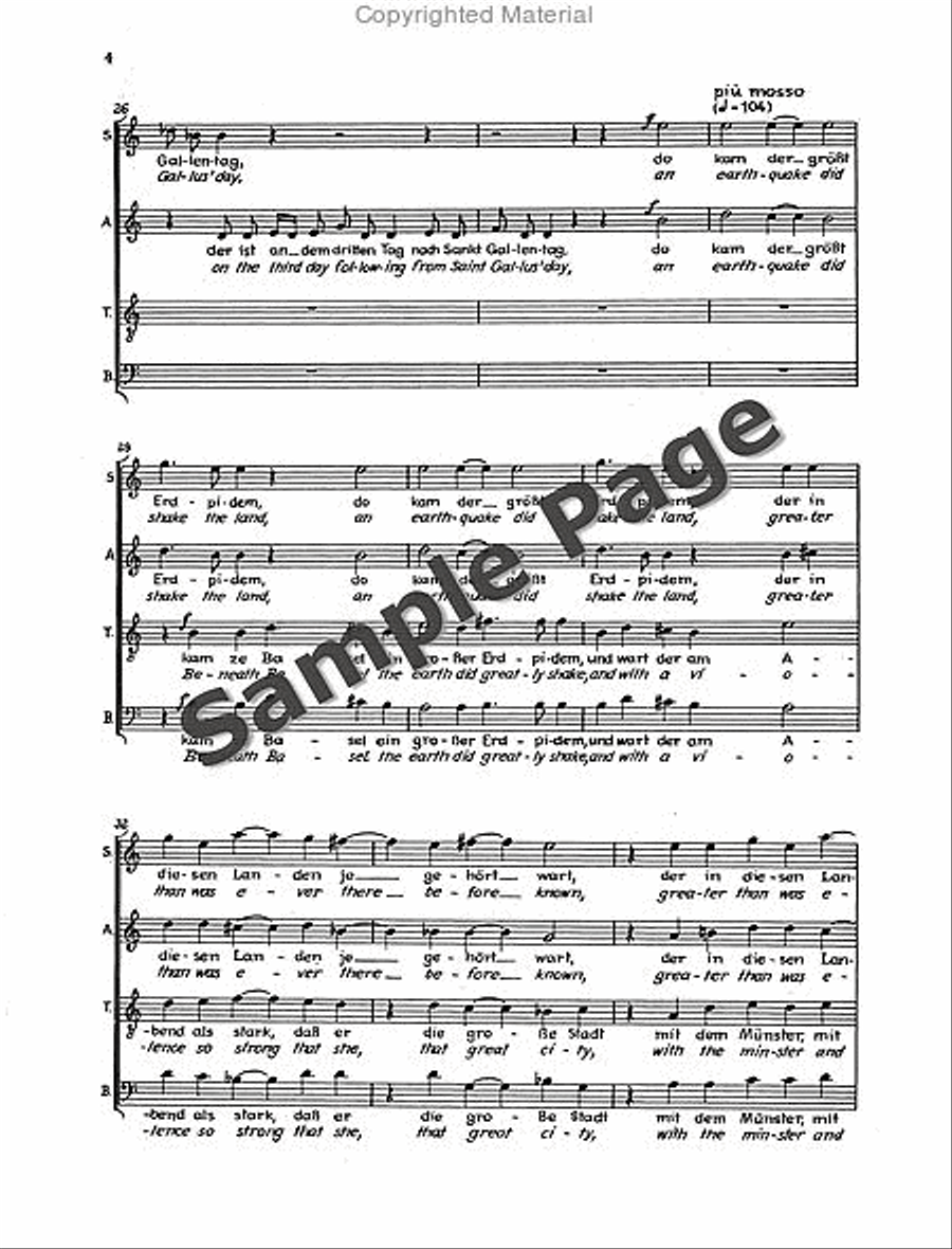 Der Tod Zu Basel Vocal Score 4-Part scores gallery preview page 7