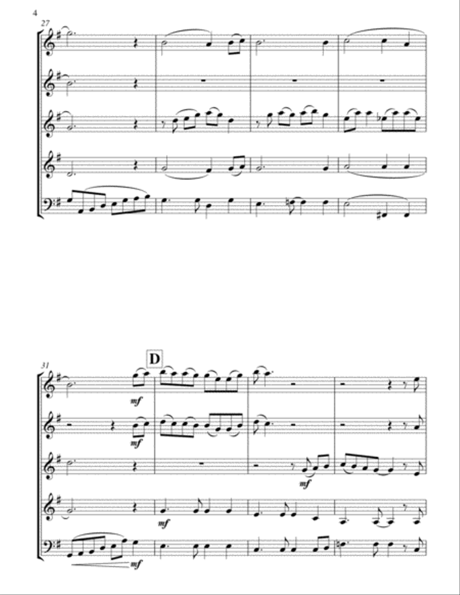In My Life Woodwind Quintet scores gallery preview page 5