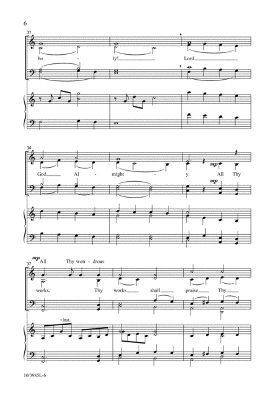 The Splendor of His Holiness 4-Part scores gallery preview page 6
