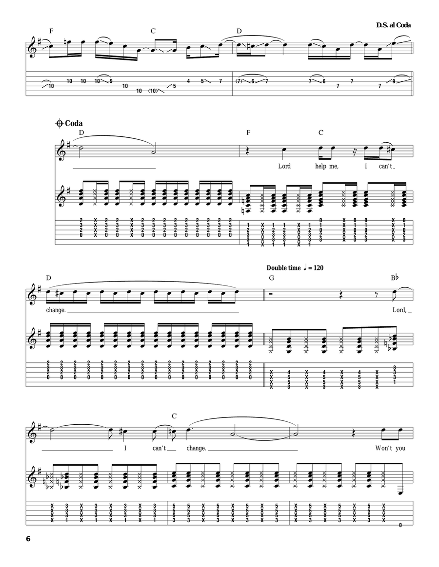 Free Bird Acoustic Guitar scores gallery preview page 6