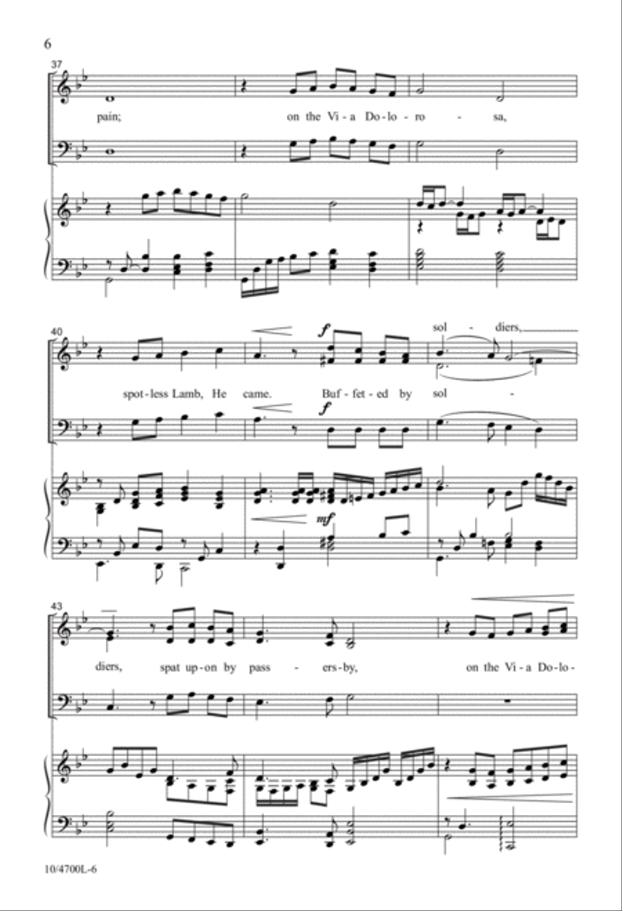 On the Via Dolorosa 3-Part scores gallery preview page 6