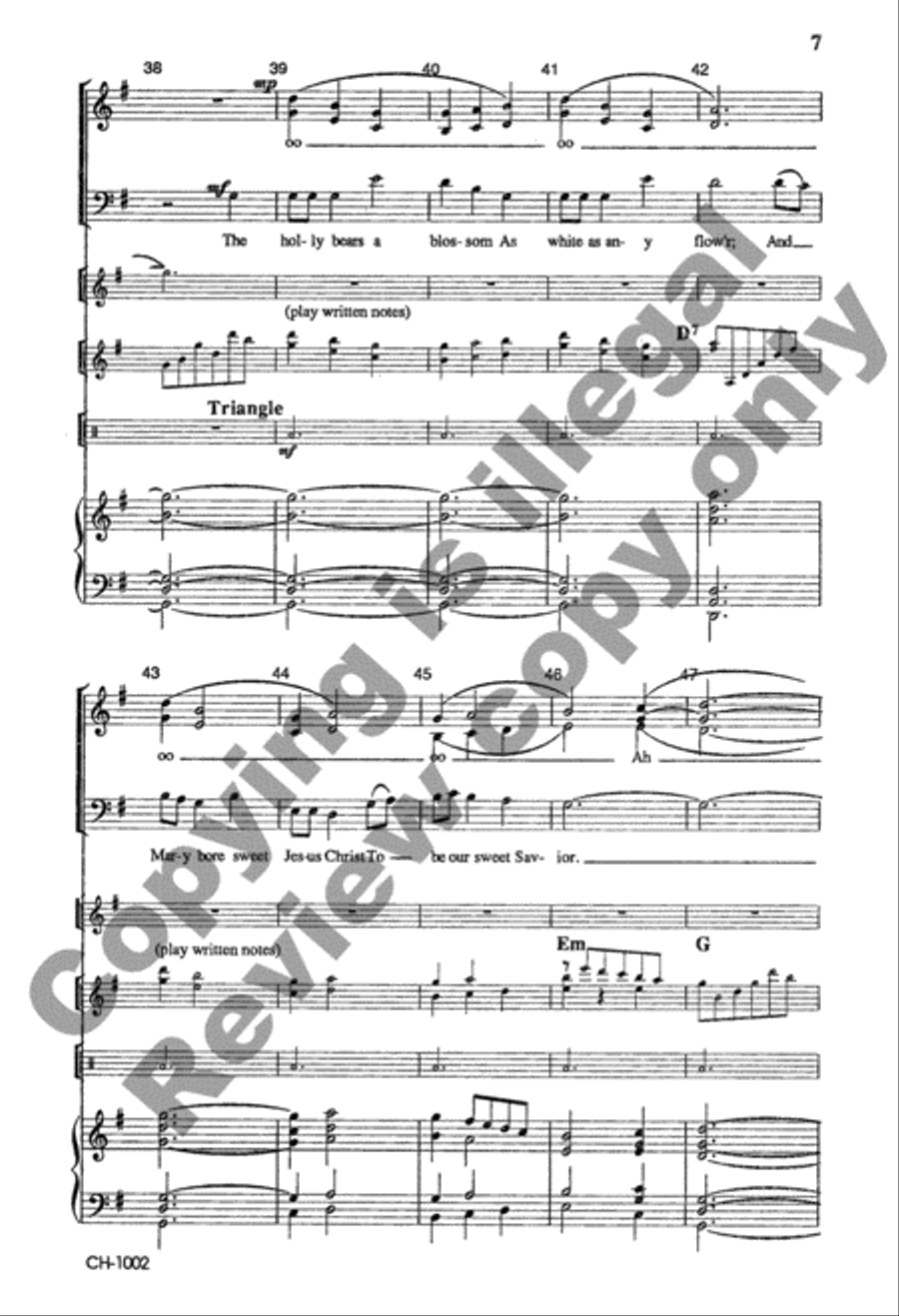 The Holly and the Ivy The Holly and the Ivy 4-Part scores gallery preview page 7