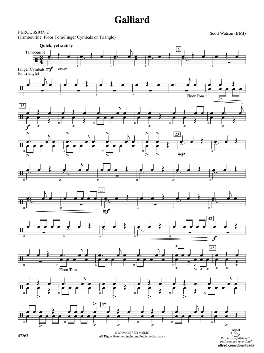 Galliard: 2nd Percussion