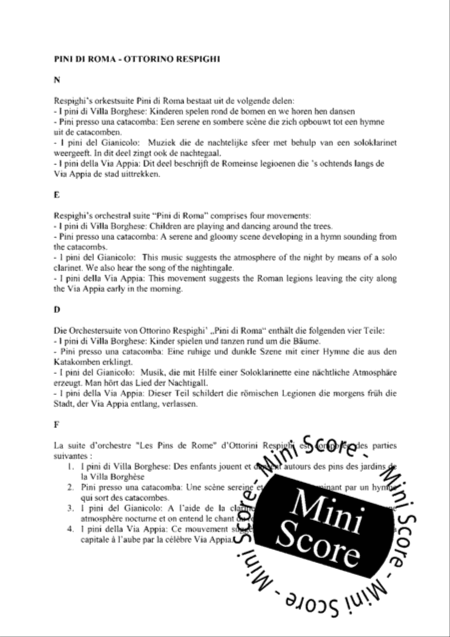 Pini di Roma Concert Band scores gallery preview page 6