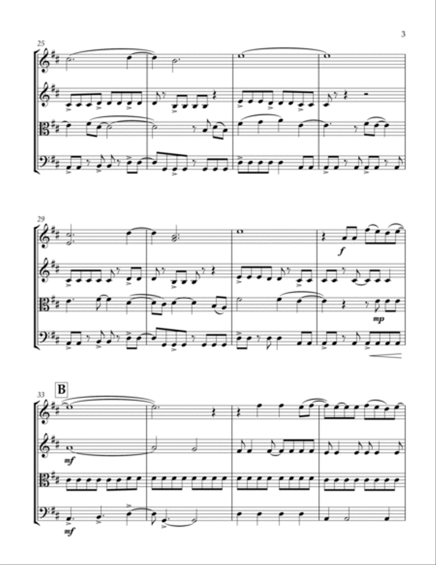 Beautiful Day Beautiful Day String Quartet scores gallery preview page 4