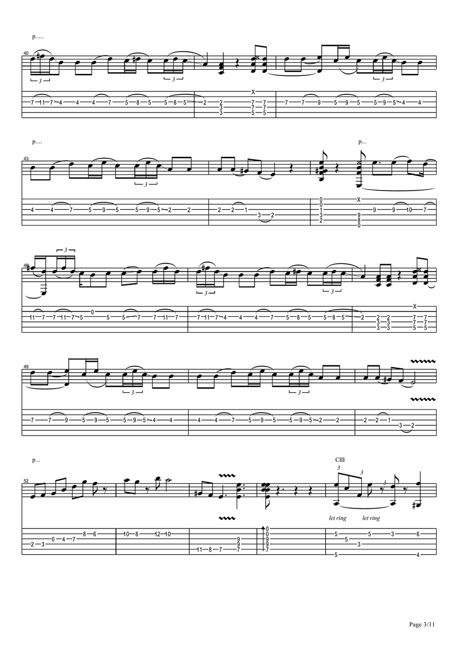 Vicente Amigo - Vivencias Imaginadas - 1 - Limon de Nata Acoustic Guitar scores gallery preview page 3
