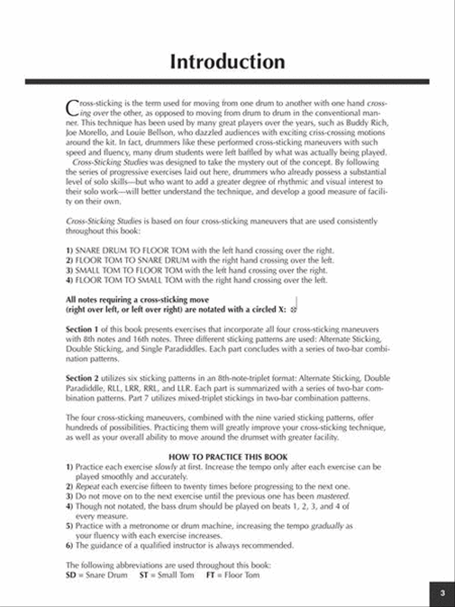 Cross-Sticking Studies Drums scores gallery preview page 4