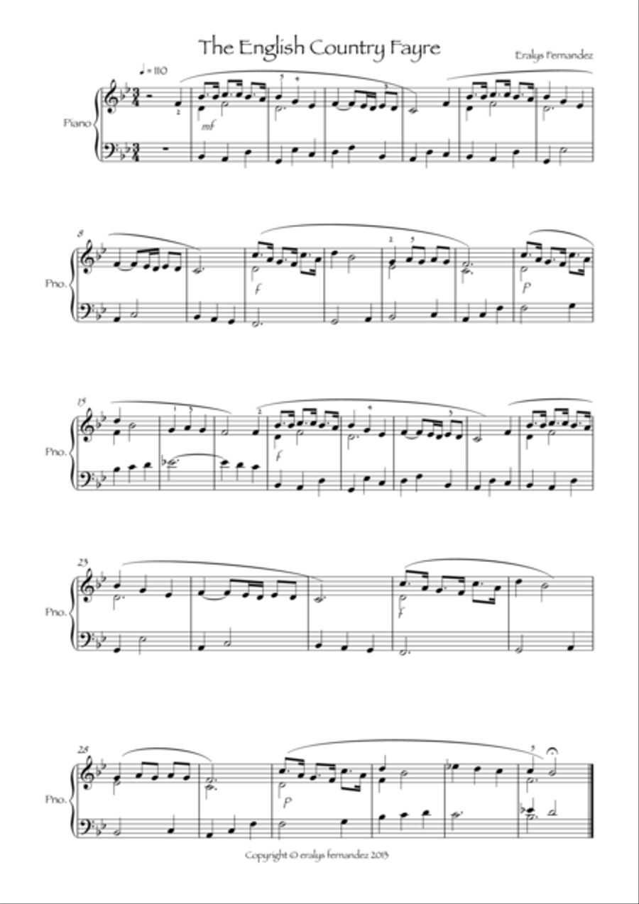 The English Country Fayre Piano Method scores gallery preview page 1